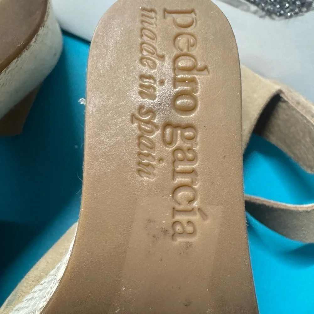 Pedro Garcia Beige Platform Sandals